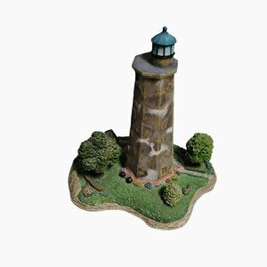 Harbour Lights HL 442 Bald Head North Carolina Lighthouse Signed Figurine 2002